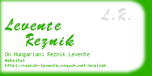 levente reznik business card